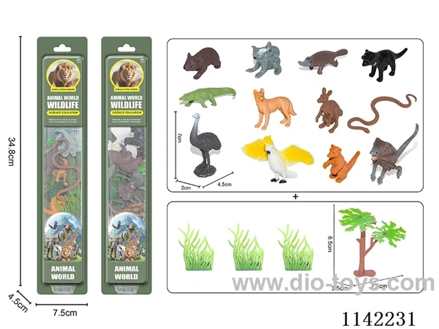 12 Wild animals in a pack of 6