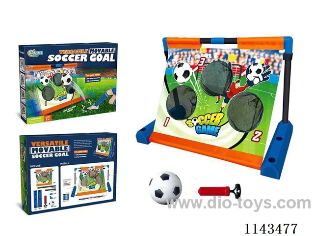 Electric mobile football goal set
