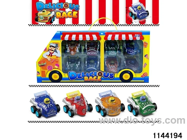 foodstuffs pull back car