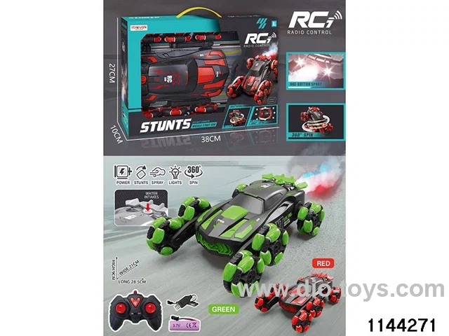 6-wheeled rc stunt car W L/M/spray included battery
