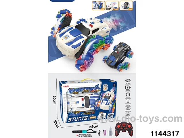 Small 6 Wheel Police Car Drift Stunt Car