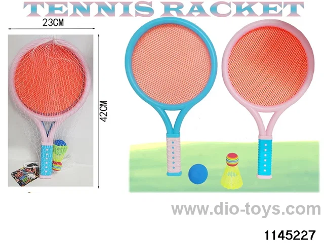 Tennis balls, badminton rackets