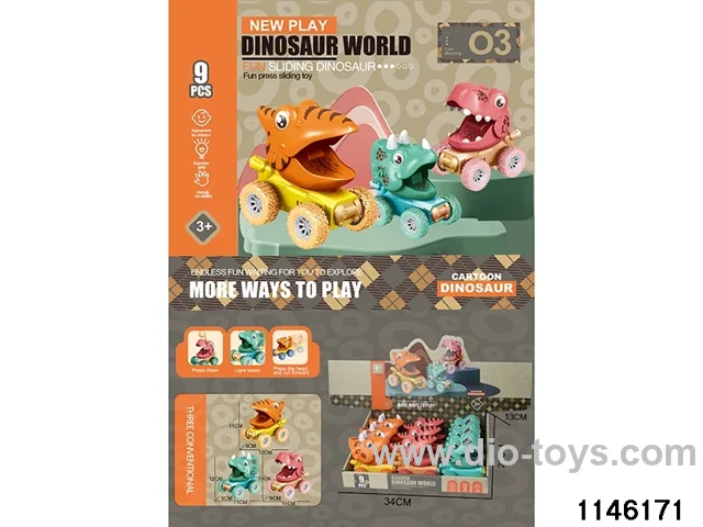 Pressing the Dinosaur Car