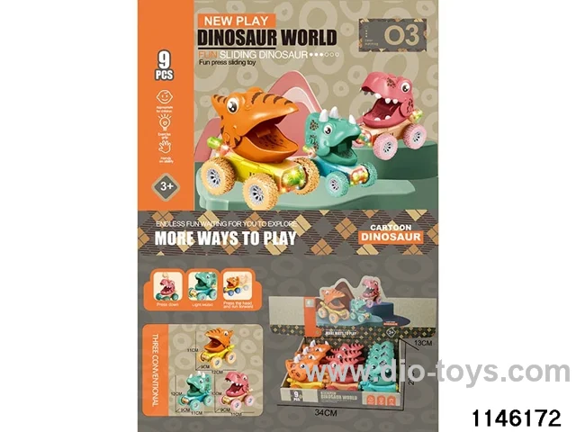 Pressing the Dinosaur Car