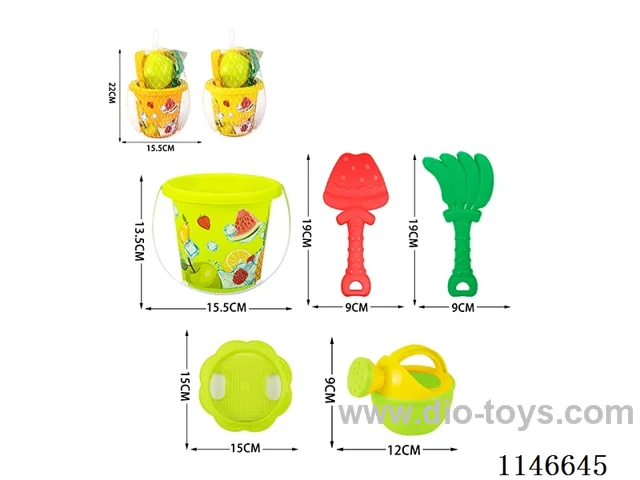 Beach Bucket (Printed Fruit) Set 5pcs