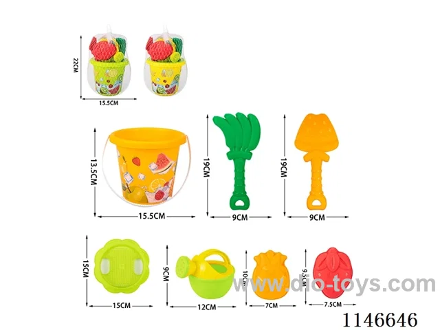 Beach Bucket (Printed Fruit) Set 7pcs