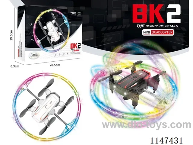 Four-axis (dazzling colour lights, stunt tumbling) white/black included battery