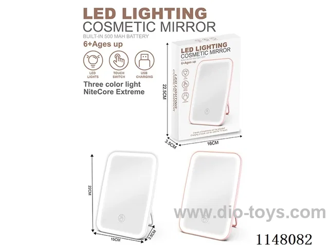 Make-up mirror (with three-colour light, infinitely dimmable)
