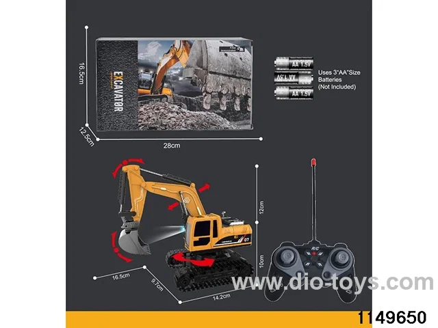 1:22 27MHz 6ch RC Construction Vehicle with Lights
