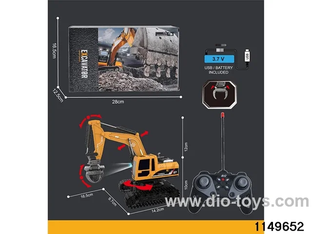 1:22 27MHz 6ch RC Construction Vehicle with Lights
