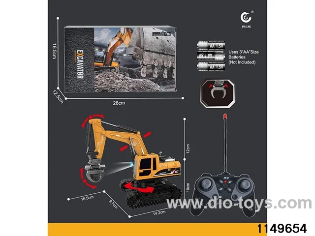 1:22 27MHz 6ch RC Construction Vehicle with Lights