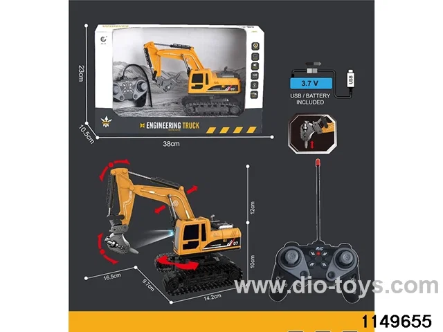 1:22 27MHz 6ch RC Construction Vehicle with Lights