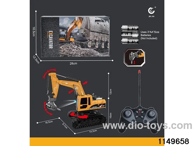 1:22 27MHz 6ch RC Construction Vehicle with Lights