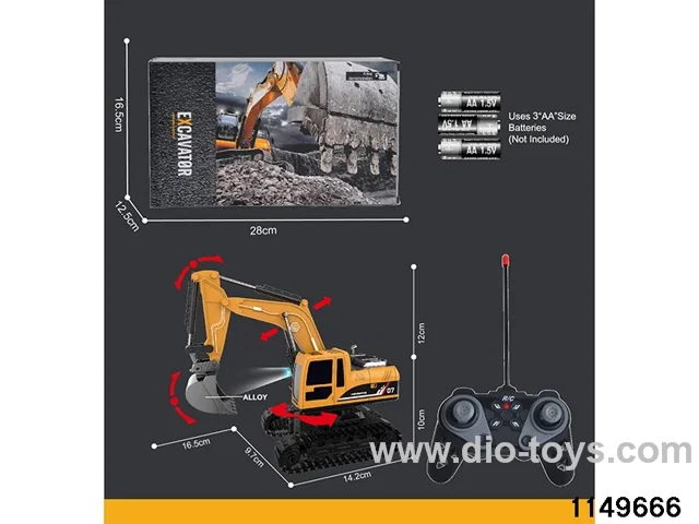 1:22 27MHz 6ch RC Construction Vehicle with Lights
