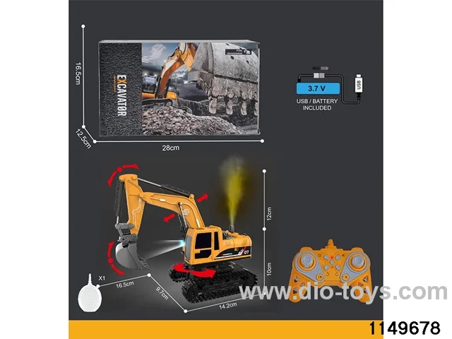 1:22 2.4G 11ch RC Engineering Vehicle with Sound and Lights