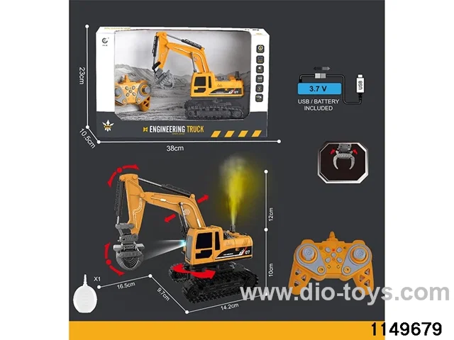 1:22 2.4G 11ch RC Engineering Vehicle with Sound and Lights