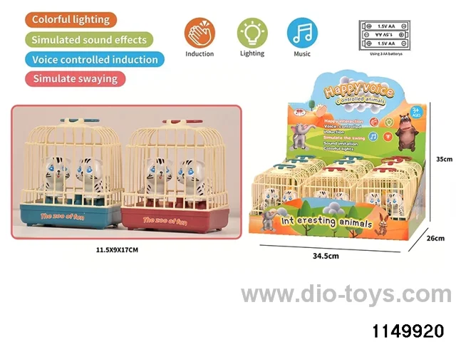 9pcs Sound-activated Double Cat Cage W L/M