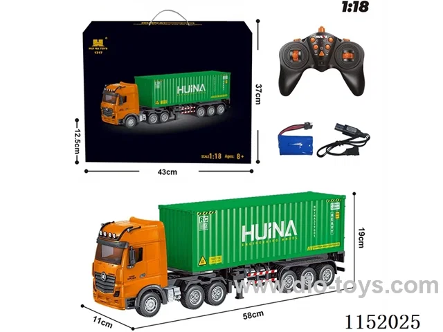 1:18 9ch rc alloy Container truck