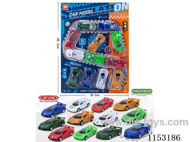 2 models of 6 colours pull back racing car (appearance of all environmental protection material) 12PCS
