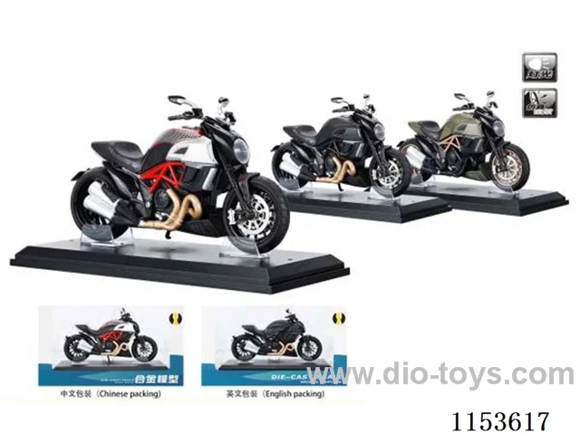 1:12 Scooter Alloy Warhawk Motorcycle with Stand