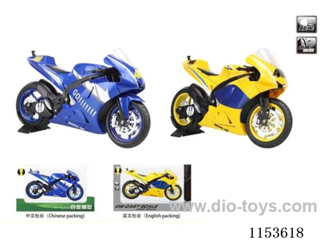 1:12 Scooter Alloy Warhawk Motorcycle with Base