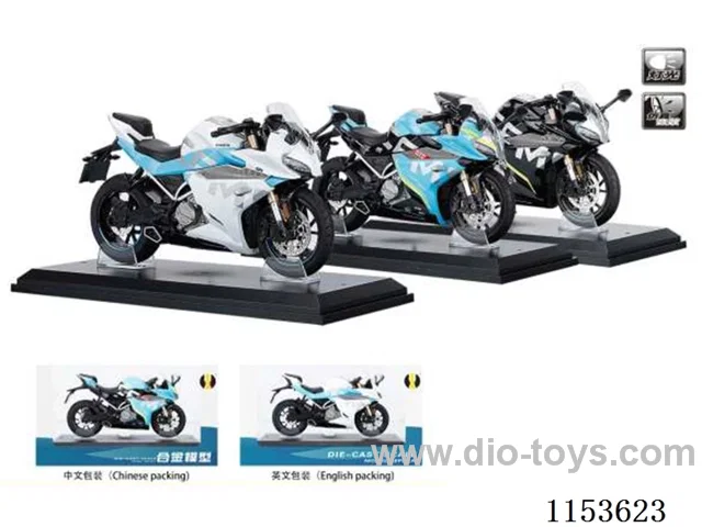 1:12 Scooter Alloy Warhawk Motorcycle with Stand