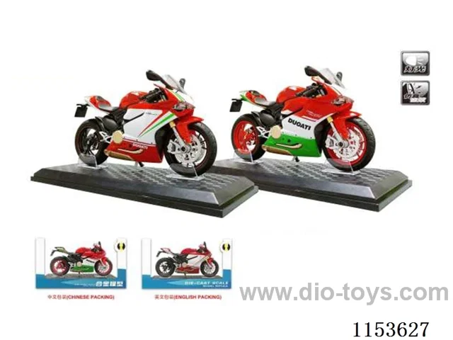 1:12 Scooter Alloy Warhawk Motorcycle with Base