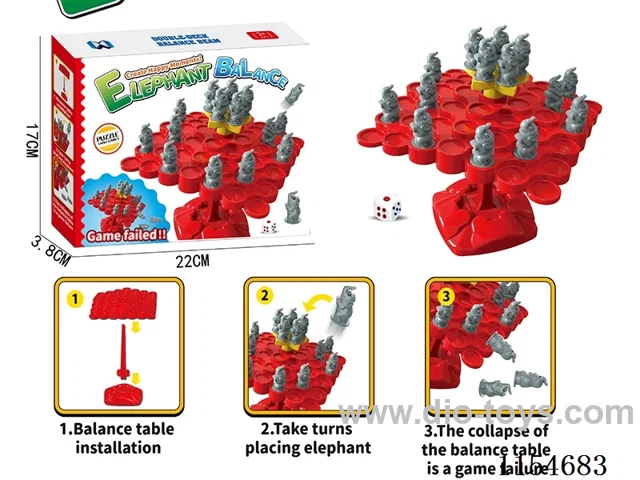 Board game elephant balancing tree