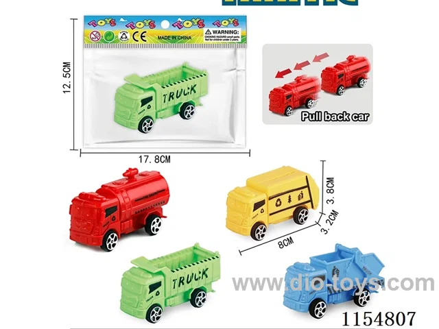 4 pull back sanitation vehicles
