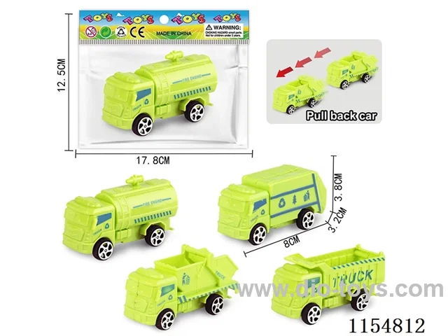 4 pull back sanitation vehicles
