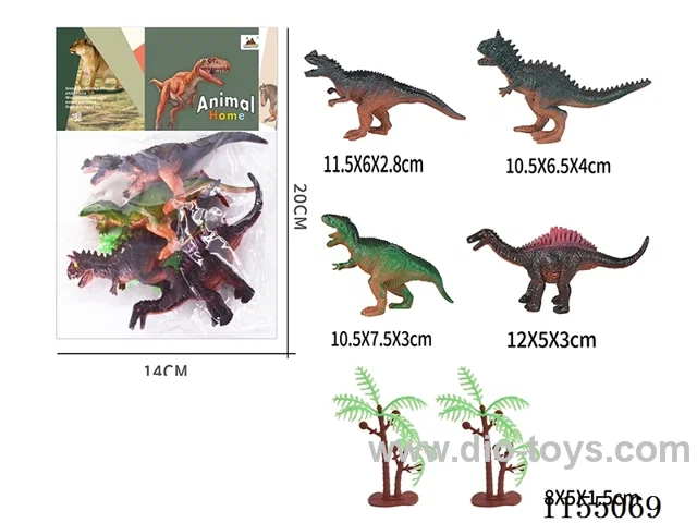 5’ Dinosaurs 4 + 2 Trees