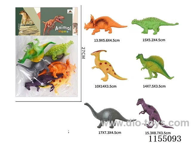 6 inch dinosaur 6pcs