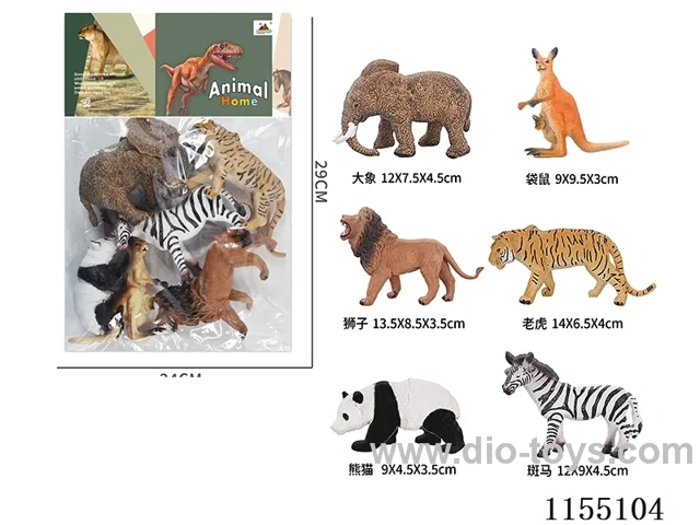 6″Animals 6pcs