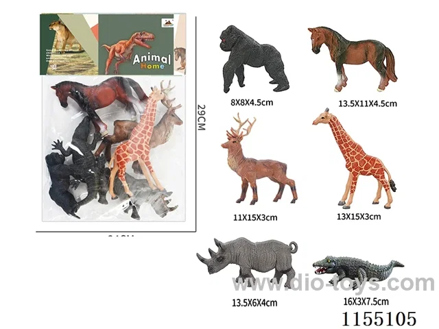 6″Animals 6pcs