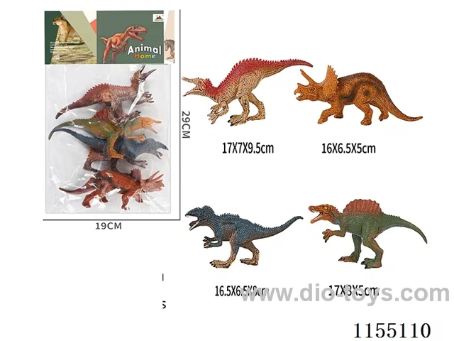 6’ Dinosaurs 4pcs