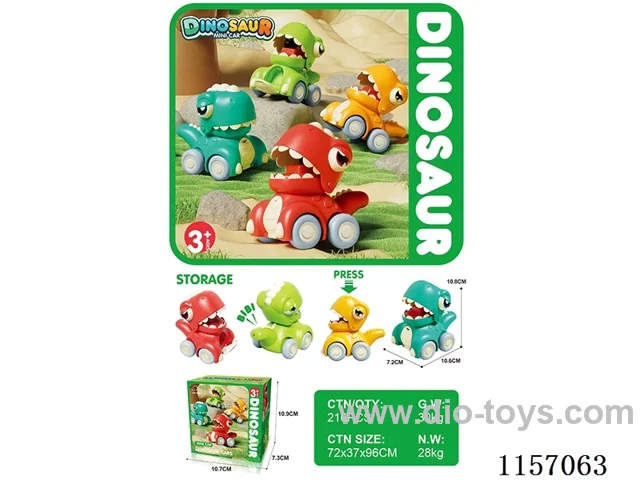Push Dinosaur Whistle Car