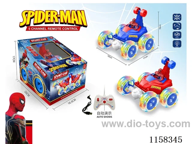 5ch Spider-Man with doll + auto demo stunt dumping car