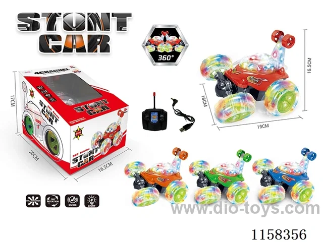 RC Stunt Car Includes 3.7V Lithium Ion Battery - USB Charging