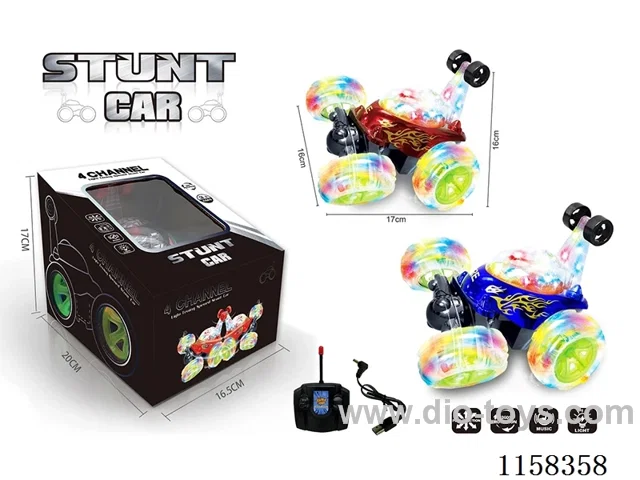 RC Stunt Car Includes 3.7V Lithium Ion Battery - USB Charging