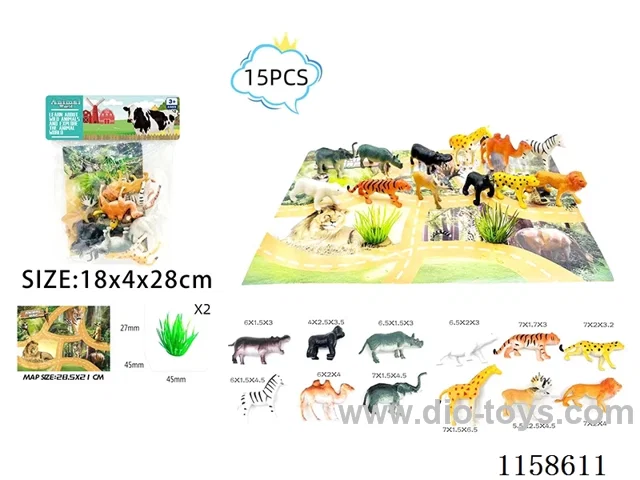 15PCS Wildlife Scene Map Set