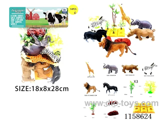 14PCS Wildlife Scene Map Set