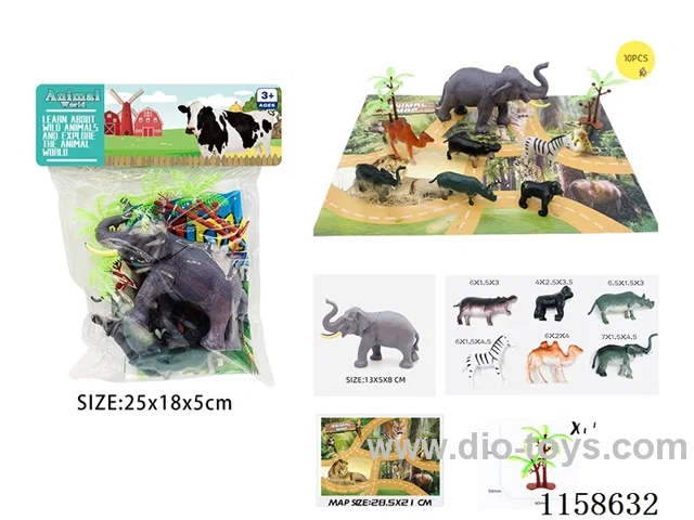 10PCS Wildlife Scene Map Set