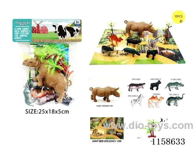 10PCS Wildlife Scene Map Set