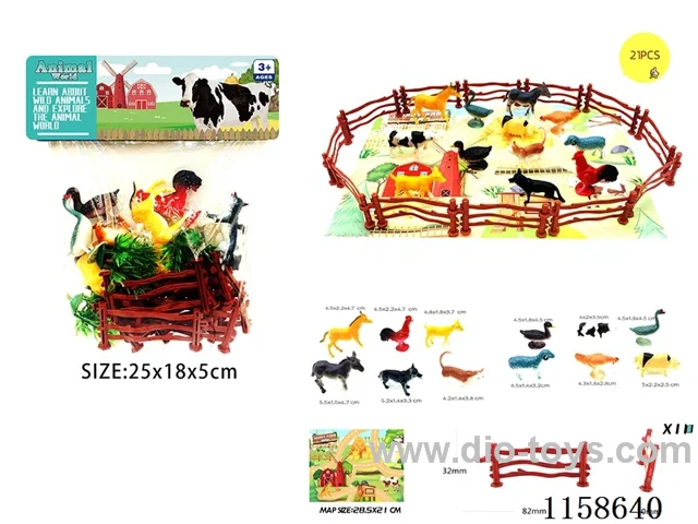 21PCS Farm Animal Scene Map Set