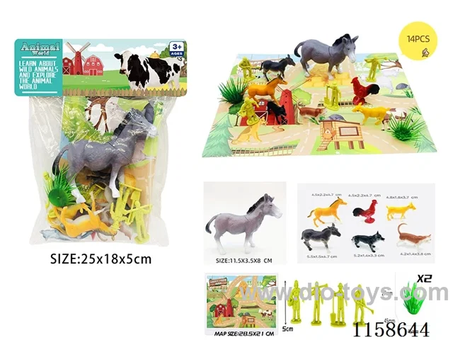 14PCS Farm Animal Scene Map Set