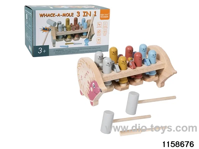 Wooden Hedgehog Gopher 3 in 1
