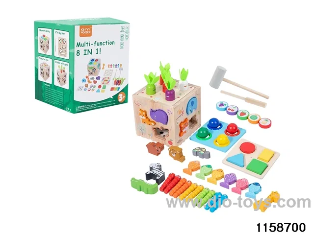 Wooden 8-in-1 Knockout Game