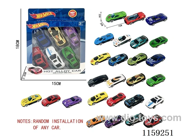 sliding alloy car（6PCS）