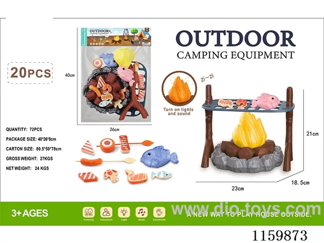 20PCS Outdoor Lights & Sounds Camping Set - Fire 3AA(not included battery)