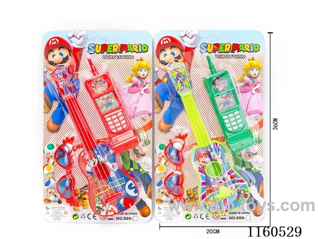 Mario Guitar + Mobile Phone + Glasses